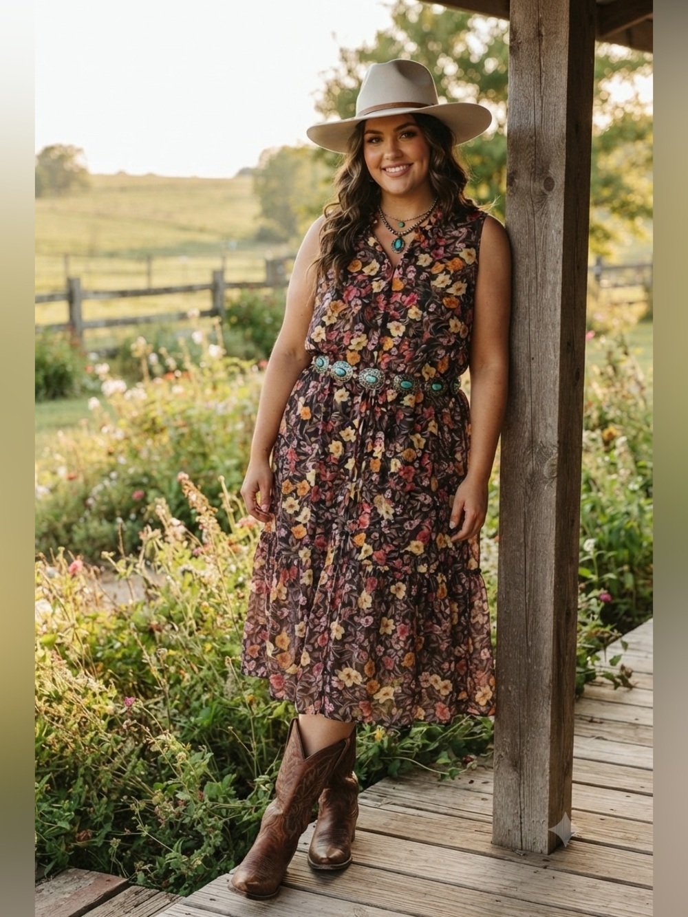 Chetta B Floral Dress size 24W Floral print beautiful dress